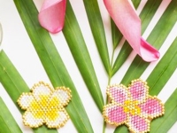 Petit Bout de Chou Beaded Frangipani Flowers